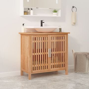 Vidaxl vidaXL Omarica za umivalnik 66x29x61,5 cm orehov les