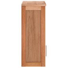 Vidaxl Stenska kopalniška omarica 42x23x60 cm trdna orehovina