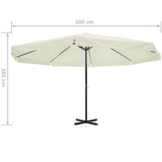Vidaxl Senčnik Bele Barve Aluminij 500 cm