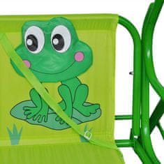 Vidaxl Otroška Gugalnica za Sedenje Zelene Barve