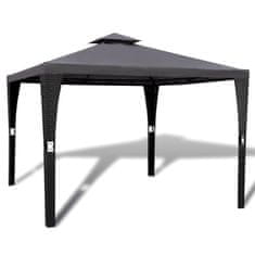 Vidaxl Paviljon s streho 3x3 m temno siv