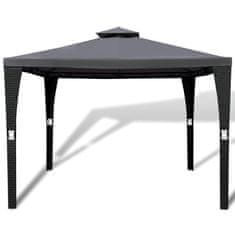 Vidaxl Paviljon s streho 3x3 m temno siv