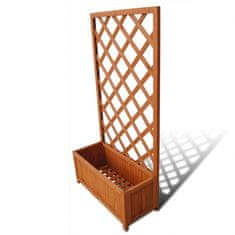 Vidaxl Cvetlično korito z oporno mrežo za rastline 70x30x135 cm