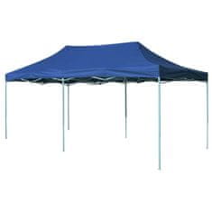 Greatstore Zložljivi šotor pop-up 3x6 m modre barve