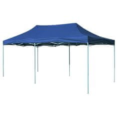 Greatstore Zložljivi šotor pop-up 3x6 m modre barve
