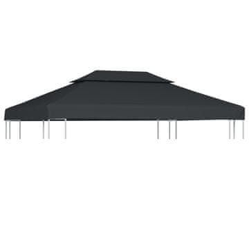 Vidaxl Streha za paviljon 2-delna 310 g/m² 4x3 m antracitna