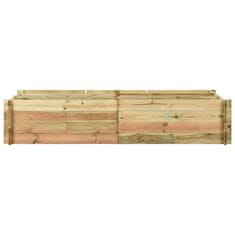 Vidaxl Dvignjeno vrtno cvetlično korito borovina 197x100x40 cm