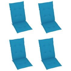 Vidaxl Blazine za vrtne stole 4 kosi modre 120x50x3 cm blago