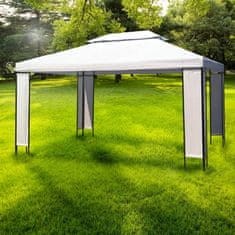 Vidaxl Paviljon bele barve 3x4 m