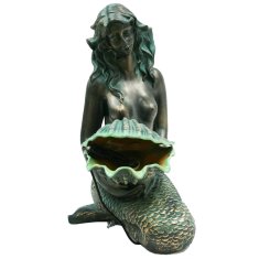 Vidaxl Vodna figura OSLO bronasta in modro-zelena