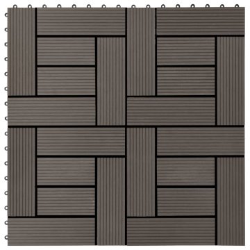 Vidaxl Talne plošče 11 kosov WPC 30x30 cm 1 m2 rjave barve