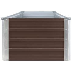 Vidaxl Visoka greda pocinkano jeklo 320x40x45 cm rjava