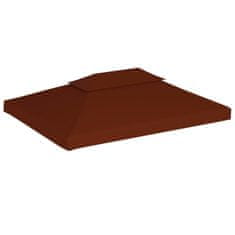 Vidaxl Streha za paviljon 2-delna 310 g/m2 4x3 m terakota