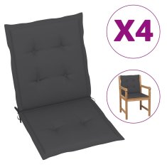Vidaxl Blazine za vrtne stole 4 kosi antracitne 100x50x4 cm