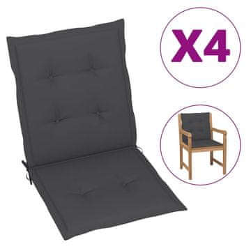 Vidaxl Blazine za vrtne stole 4 kosi antracit oxford tkanina