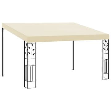 Vidaxl Paviljon za namestitev na steno 4x3x2,5 m krem