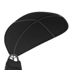 Vidaxl Vrtni gugalnik črn 160x80x195 cm blago