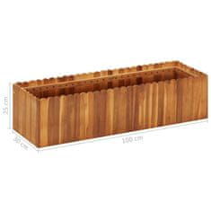 Vidaxl Visoka greda 100x30x25 cm trden akacijev les