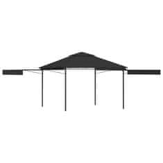Vidaxl Paviljon z dvojno raztegljivo streho 3x3x2,75m antracit 180g/m2