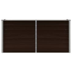 Vidaxl Visoka greda rjava 160x40x77 cm pocinkano jeklo