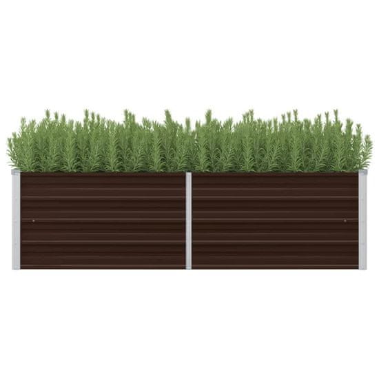 Vidaxl Visoka greda rjava 160x40x45 cm pocinkano jeklo