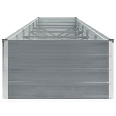 Vidaxl Visoka greda pocinkano jeklo 480x80x45 cm siva