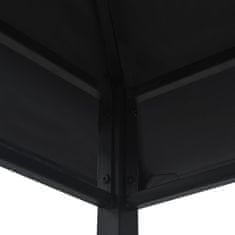 Vidaxl Paviljon za žar 240x150x255 cm antraciten iz jekla