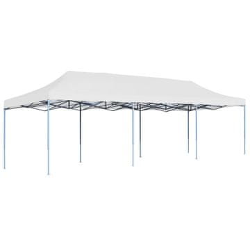 Vidaxl Zložljiv pop-up šotor za zabave 3x9 m bel