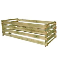 Vidaxl Lesen kompostnik impregnirana borovina 160x80x58 cm