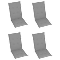 Vidaxl Blazine za vrtne stole 4 kosi sive 120x50x3 cm blago