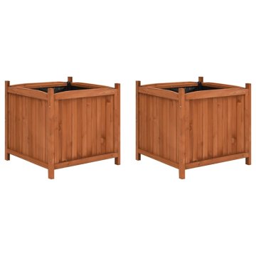 Vidaxl Visoke grede 2 kosa 50x50x50 cm les jelke