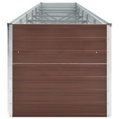 Vidaxl Visoka greda pocinkano jeklo 480x80x77 cm rjava