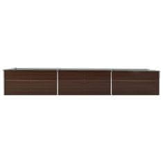 Vidaxl Visoka greda pocinkano jeklo 480x80x77 cm rjava