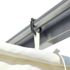 Vidaxl Pergola z zložljivo streho kremno bela 3x3 m jeklo
