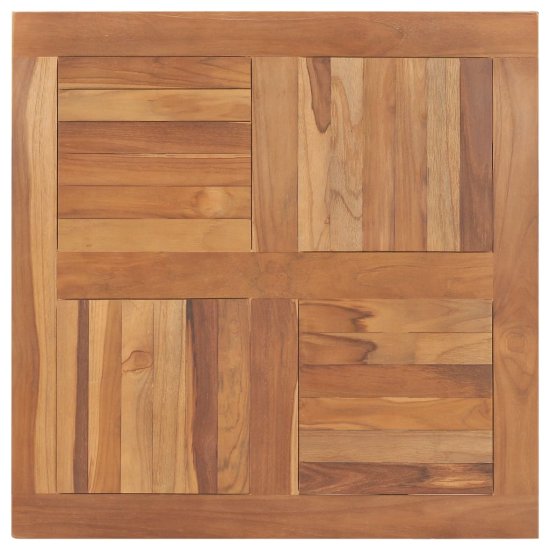Vidaxl Mizna plošča iz trdne tikovine kvadratna 80x80x2,5 cm