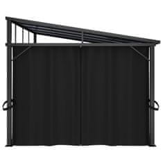 Vidaxl Paviljon z zaveso 405x294x244 cm antraciten
