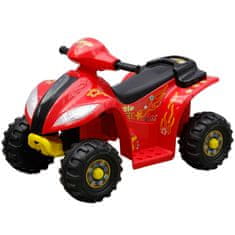 Vidaxl Otroci Quad bicikel električni Rdeča in Črna