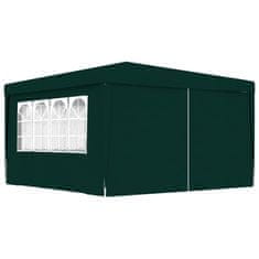 Vidaxl Profesionalen vrtni šotor s stranicami 4x4 m zelen 90 g/m2