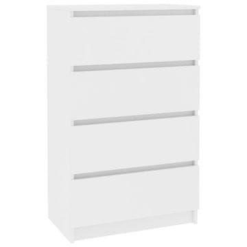Vidaxl Komoda bela 60x35x98,5 cm konstruiran les
