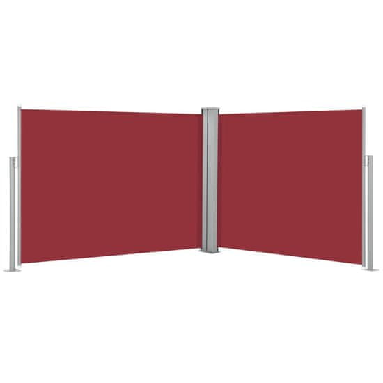 Vidaxl Zložljiva stranska tenda rdeča 140x1000 cm