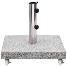 Greatstore Podstavek za senčnik granit 30 kg kvadraten siv