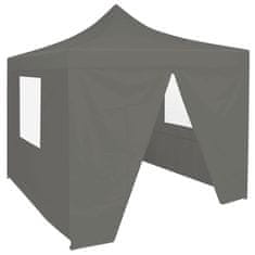 shumee Profesionalen zložljiv vrtni šotor s 4 stranicami 2x2 m jeklo