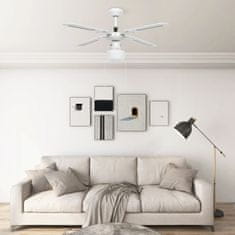 Vidaxl Stropni ventilator z lučjo 106 cm bel