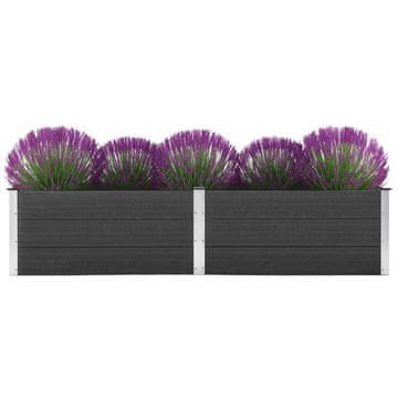Vidaxl Visoka greda 250x100x54 cm WPC siva