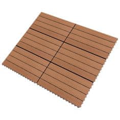 Vidaxl WPC plošče 60x30 cm 6 kosov 1 m2 rjave
