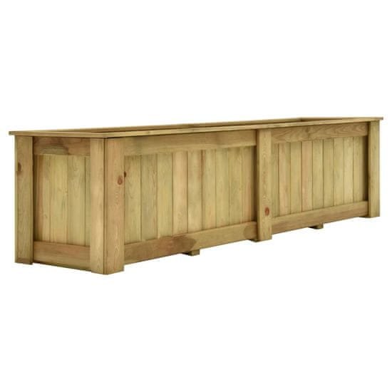 Vidaxl Dvignjeno cvetlično korito 196x50x50 cm impregnirana borovina