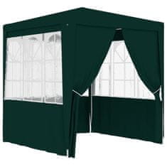 shumee Profesionalen vrtni šotor s stranicami 2,5x2,5 m zelen 90 g/m2