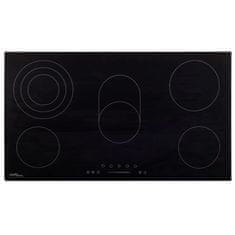 Vidaxl Keramična kuhalna plošča s 5 gorilniki na dotik 77 cm 8500 W