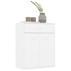 Vidaxl Komoda bela 60x30x75 cm iverna plošča