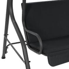Vidaxl Vrtna gugalnica antracitna 170x110x153 cm